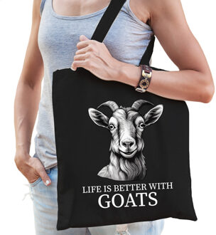 BD Cadeau tas voor boerderijdierenliefhebber - geiten - katoen