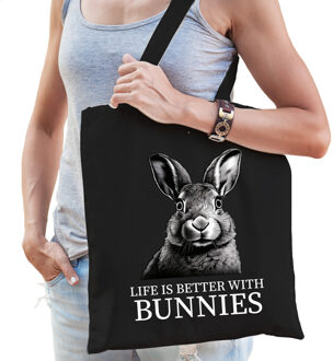 BD Cadeau tas voor boerderijdierenliefhebber - konijnen - katoen