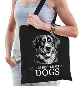 BD Cadeau tas voor hondenliefhebbers - zwart - Berner Sennen hond