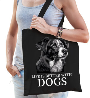 BD Cadeau tas voor hondenliefhebbers - zwart - Border Collie hond