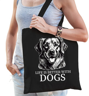 BD Cadeau tas voor hondenliefhebbers - zwart - Golden Retriever hond