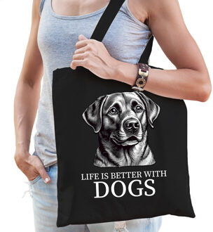 BD Cadeau tas voor hondenliefhebbers - zwart - Labrador Retriever hond