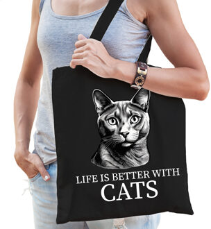 BD Cadeau tas voor kattenliefhebbers - zwart -Blauwe Rus kat