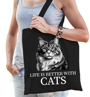 BD Cadeau tas voor kattenliefhebbers - zwart -Siberische Boskat