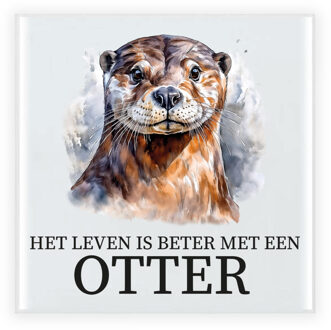 BD Cadeau tegel de familie Otter - het leven is beter met een Otter