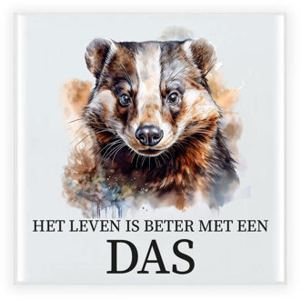 BD Cadeau tegel voor de familie Das - het leven is beter met een Das