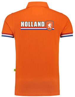 BD EK / WK supporter poloshirt - dames - oranje - Leeuw - Holland vlag L