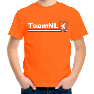 BD EK / WK Supporters t-shirt kinderen - oranje - Team NL - Leeuw 146-152 (L)