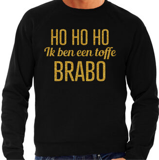 BD Foute kersttrui heren - Hohoho toffe Brabo - zwart - glitter goud XL