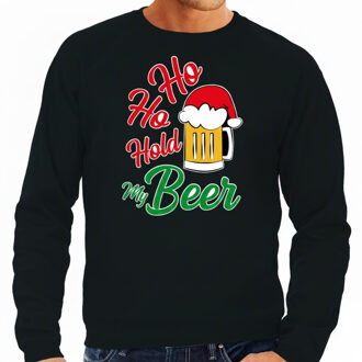 BD Foute Kersttrui - Ho ho hold my beer - zwart - heren - Kerstkleding M