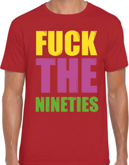 BD Foute Party T-shirt voor heren - Fuck the nineties - rood - 90 s L
