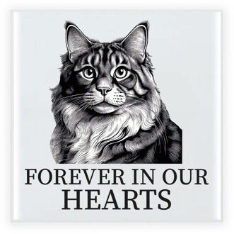 BD Herdenking tegel kattenliefhebber - Noorse Boskat - kat - 15cm