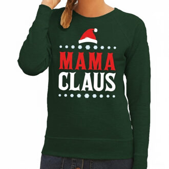 BD Kersttrui / sweater voor dames - Mama Claus - groen - Kerstmis S (36)