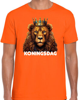 BD Koningsdag verkleed t-shirt heren - leeuw - Koningsdag - oranje XL
