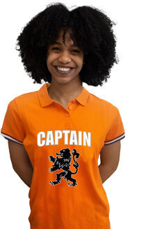 BD Oranje supporter poloshirt dames - oranje - Captain Leeuw L