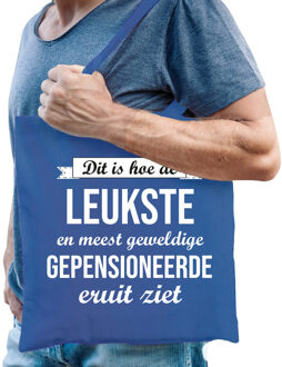 BD Pensioen cadeau tas - Leukste Gepensioneerde - blauw - VUT - bag
