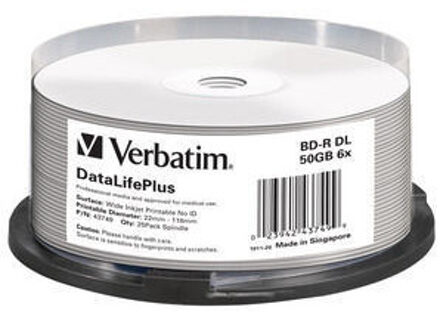BD-R DL 50GB 6X SP WIDE PRINTABLE NO-ID - Rohling