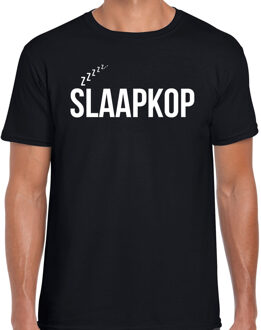 BD Slaap T-shirt voor heren - zwart - slaapkop - pyjama shirt M