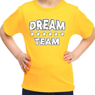 BD Sport T-shirt jongens/meisjes - Dream team - geel - sportdag L (146-152)