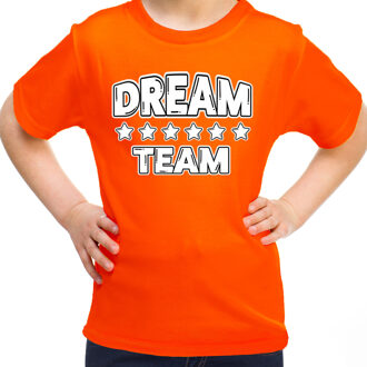BD Sport T-shirt jongens/meisjes - Dream team - oranje - sportdag L (146-152)