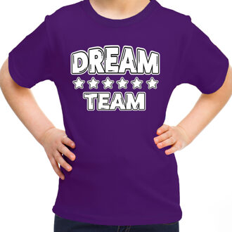 BD Sport T-shirt jongens/meisjes - Dream team - paars - sportdag S (122-128)
