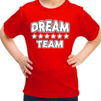BD Sport T-shirt jongens/meisjes - Dream team - rood - sportdag XL (158-164)