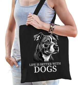 BD Tas voor hondenliefhebbers - zwart - Staffordshire Bull Terrier