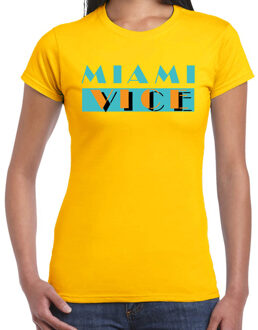 BD Toppers T-shirt dames - geel - Miami Vice - The Summer is Magic XL
