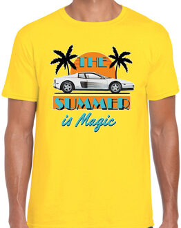 BD Toppers T-shirt heren - The summer is Magic - geel - Miami auto XL