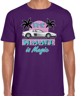 BD Toppers T-shirt heren - The summer is Magic - paars - Miami auto L