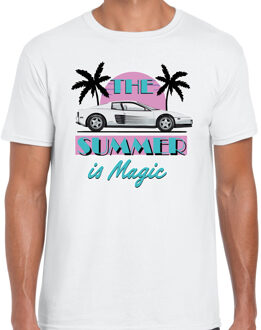 BD Toppers T-shirt heren - The summer is Magic - wit - Miami auto L