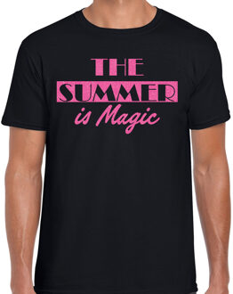 BD Toppers verkleed T-shirt heren - summer Magic - glitter roze 2XL