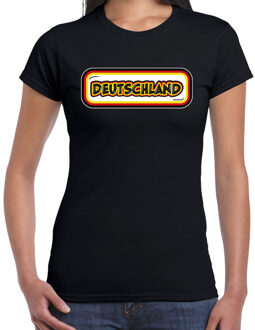 BD Verkleed T-shirt dames - Duitsland - zwart - supporter - themafeest 2XL