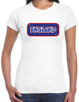BD Verkleed T-shirt dames - Engeland - wit - supporter - themafeest L