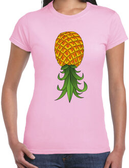 BD Verkleed T-shirt dames - omgekeerde ananas - foute party/themafeest L