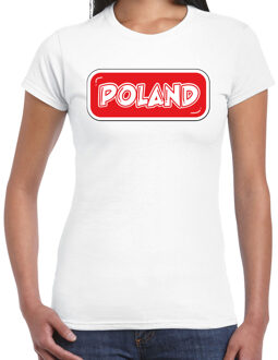 BD Verkleed T-shirt dames - Polen - wit - supporter - themafeest M