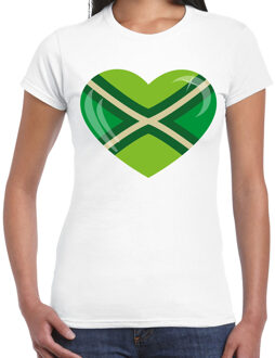 BD Verkleed T-shirt dames - wit - I love Achterhoek - met hartje XS