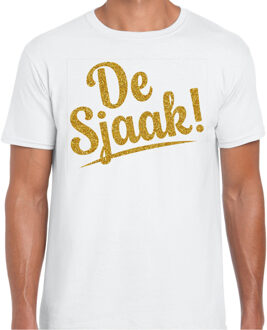 BD Verkleed T-shirt heren - De Sjaak! - glitter goud - foute party XL
