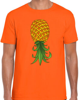 BD Verkleed T-shirt heren - omgekeerde ananas - foute party/themafeest XL