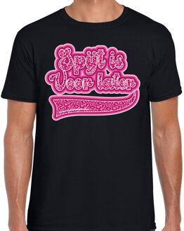 BD Verkleed T-shirt heren - spijt is voor later - fout/goud/stout S