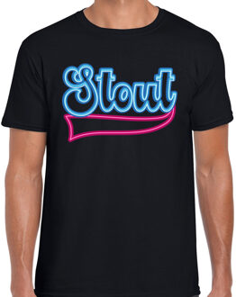 BD Verkleed T-shirt heren - STOUT - zwart/neon - stout/goud/stout M