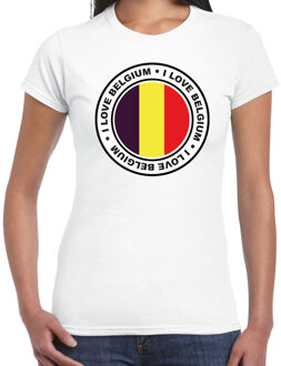 BD Verkleed T-shirt voor dames - Belgie - wit - supporter S