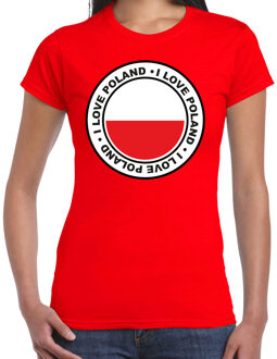 BD Verkleed T-shirt voor dames - Polen - rood - supporter L