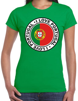 BD Verkleed T-shirt voor dames - Portugal - groen - supporter XS