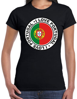 BD Verkleed T-shirt voor dames - Portugal - zwart - supporter XL