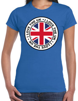 BD Verkleed T-shirt voor dames - UK - blauw - supporter M
