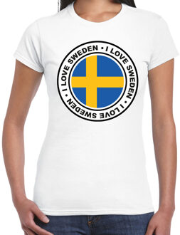 BD Verkleed T-shirt voor dames - Zweden - wit - supporter S