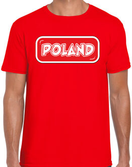 BD Verkleed T-shirt voor heren - Polen - rood - voetbal supporter 2XL