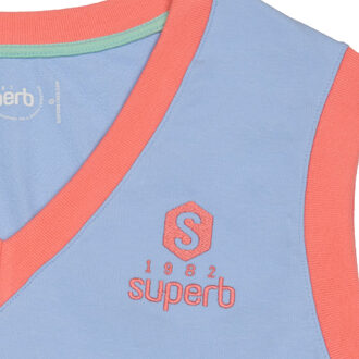 Be Happy RSC-S2101 Dames V-hals mouwloze top Blauw