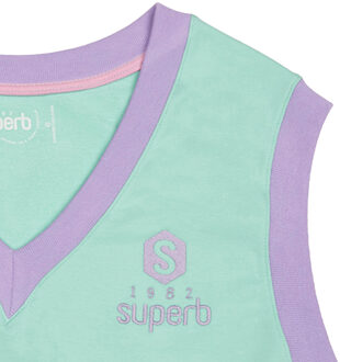 Be Happy RSC-S2101 Dames V-hals mouwloze top Groen